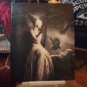 custom gothic art 8x10 inches printed canvas with easel